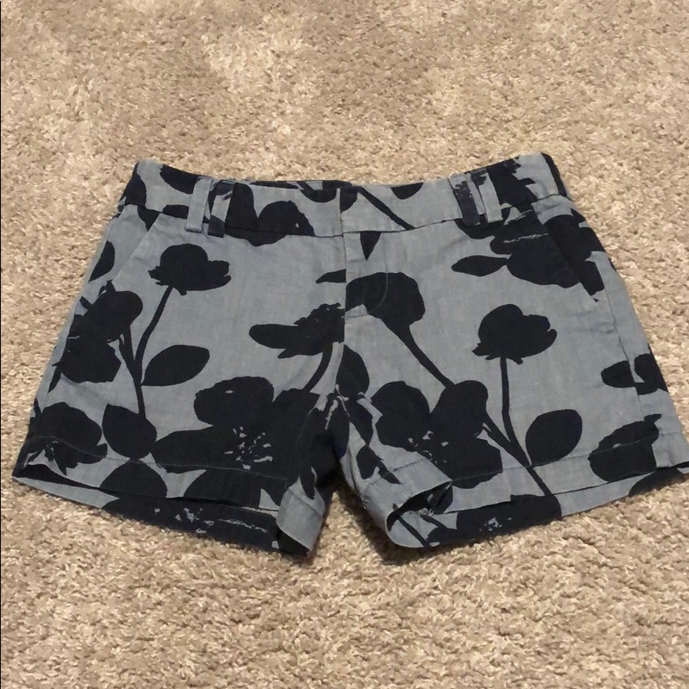 LOFT floral print linen shorts